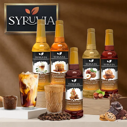 Vista 6 de Syruvia - Jarabe Peppermint para saborizar café, 25.4 onzas líquidas