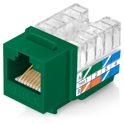 Vista 23 de Everest - Paquete de 10 conectores Keystone RJ45 Cat5e en ángulo de 90°, color negro, conectores RJ45 hembra de perfil delgado, conector Keystone