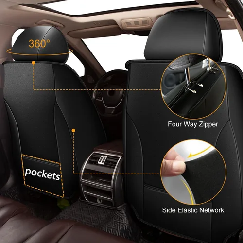 Vista 11 de Fundas de asiento para Toyota 4runner 2003-2025, fundas de asiento de automóvil de cuero impermeables, resistentes a los arañazos, fáciles