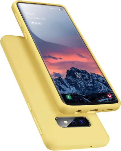Vista 7 de Diseñada para Galaxy S10e, funda de goma de gel de silicona líquida Azul claro