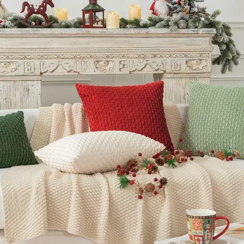 Vista 194 de Kevin Textile - Juego de 2 fundas de almohada decorativas de pana suave, estilo bohemio, a rayas, decoración del hogar para sofá, cama, sofá y sala