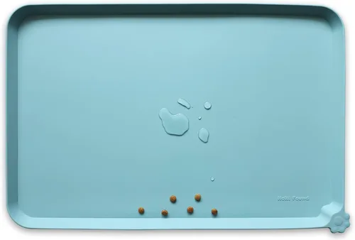 Vista 37 de Hoki Found - Tapete de silicona para comida de mascotas, mantel individual para comedero de perros y gatos, impermeable, color verde oliva oscuro