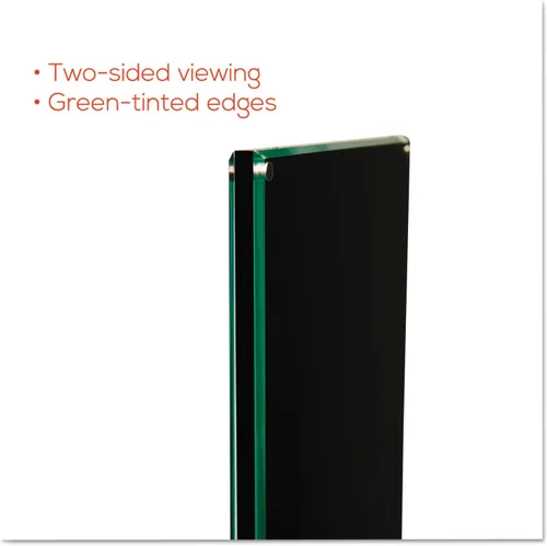 Vista 6 de deflecto Pantalla magnética de doble cara, inserto de 8.5 x 11, 56 pulgadas de alto, transparente/negro