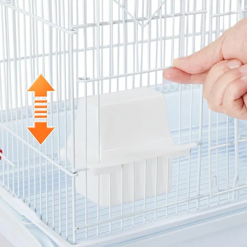 Vista 17 de Yaheetech Jaula de 39 pulgadas para pájaros de techo grande para loros pequeños, cacatúas, periquitos del sol, conure de mejillas verdes