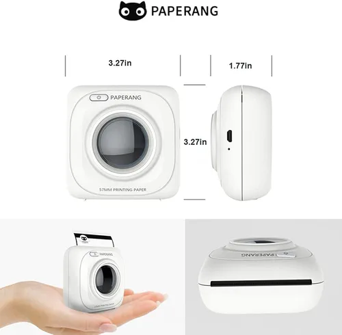 Vista 7 de Impresora de bolsillo Mini impresoras móviles Bluetooth inalámbrica portátil impresora térmica compatible con iOS y Android para asistencia