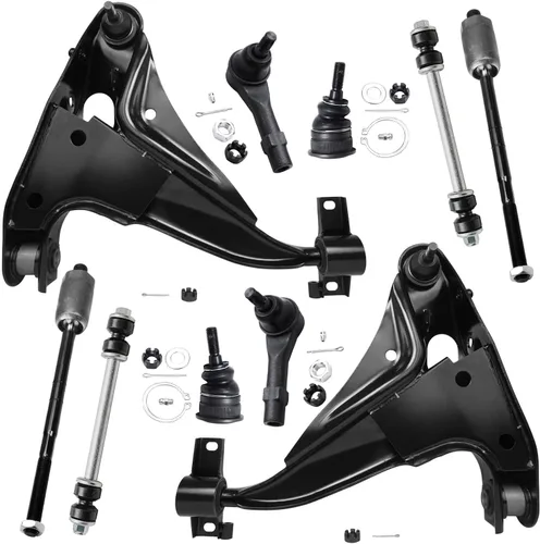 Vista 123 de Detroit Axle - Kit de suspensión delantera de 10 piezas para Chevrolet Trailblazer GMC Envoy 2002-2009 2003 2004 2005 2006 2007 2008 Brazos