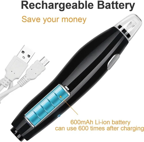Vista 7 de AFMAT Sacapuntas eléctrico y kit de borrador recargable, parada automática, súper afilado y rápido, 140 repuestos de borrador, bueno para dibujar