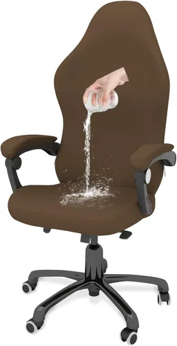 Vista 10 de Funda Protectora Deslizable para Silla de Juegos Impermeable a Prueba de Arañazos de Gato, Funda Elástica para Asiento de Silla