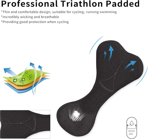 Vista 2 de Trajes de triatlón para hombre de una pieza sin mangas Trisuits traje de piel húmedo para correr ciclismo natación