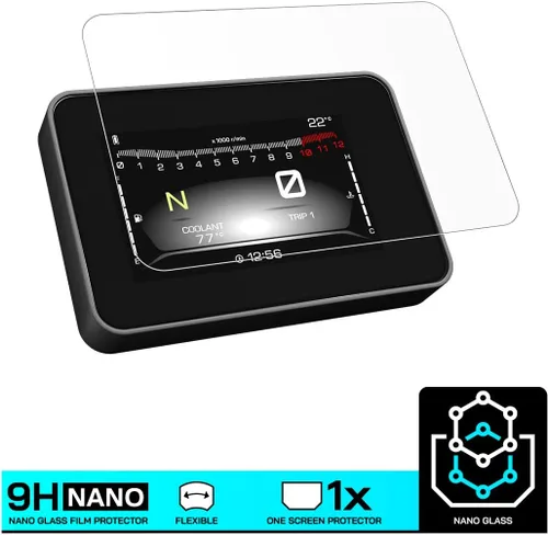 Vista 2 de Speedo Angels NANO GLASS - Protector de pantalla para salpicadero puede usarse con MT-07 (2023-)