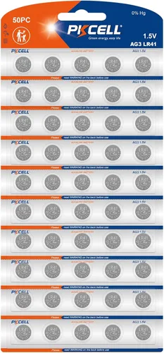 Vista 8 de PKCELL Batería AG3 1.5V LR41 392 384 192 Botón de célula alcalina para termómetro digital - 5