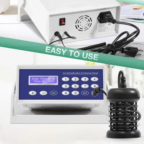 Vista 5 de Ionic Detox Foot Bath Machine, Foot Detox Machine Ionic Detox Foot SPA System with Wrist Strap, Far Infrared Waistbelt and Array As Holiday Gift