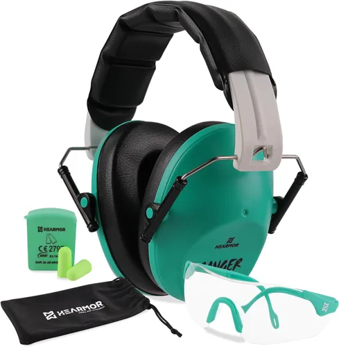 Vista 8 de HEARMOR Orejeras de protección auditiva para disparo con NRR 23 dB de reducción de ruido, orejeras de perfil bajo, auriculares para rango de tiro