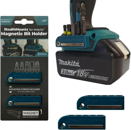 Vista 3 de StealthMounts Soporte magnético para puntas Makita (paquete de 2) - Negro Fabricado en Reino Unido