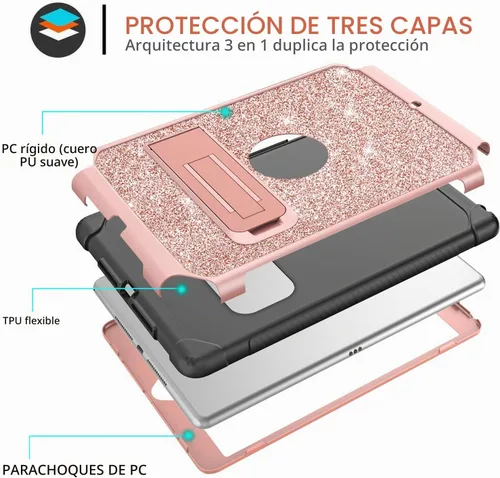 Vista 3 de BENTOBEN Funda para iPad de 9ª generación, funda para iPad de 8ª generación, funda para iPad de 7ª generación, iPad 10.2 2021/2020/2019, funda