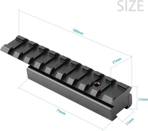 Vista 6 de Bontok 11mm Dovetail to 21mm Upgraded Build-in Locking Screws Picatinny Rail Low Profile Scope Mount Converter Base 3/8" to 7/8" Converter
