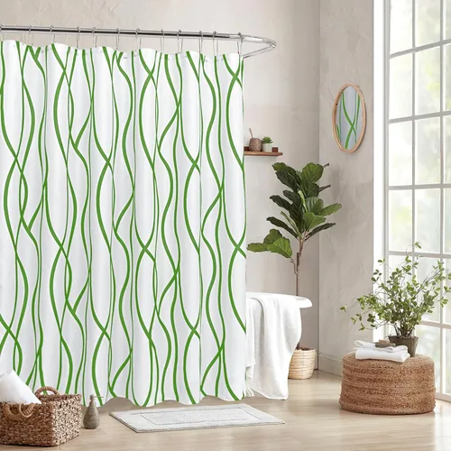 Vista 16 de Biscaynebay - Cortinas de tela texturizada a cuadros para baño