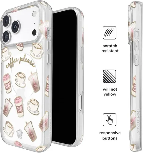 Vista 1176 de VELVET CAVIAR Funda para iPhone 15, compatible con MagSafe, probada contra caídas de 10 pies, fundas protectoras de diseño, leopardo color rosa
