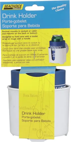 Vista 4 de Seachoice Soporte para bebidas para barco con aislamiento, soporte de ventosa, color blanco